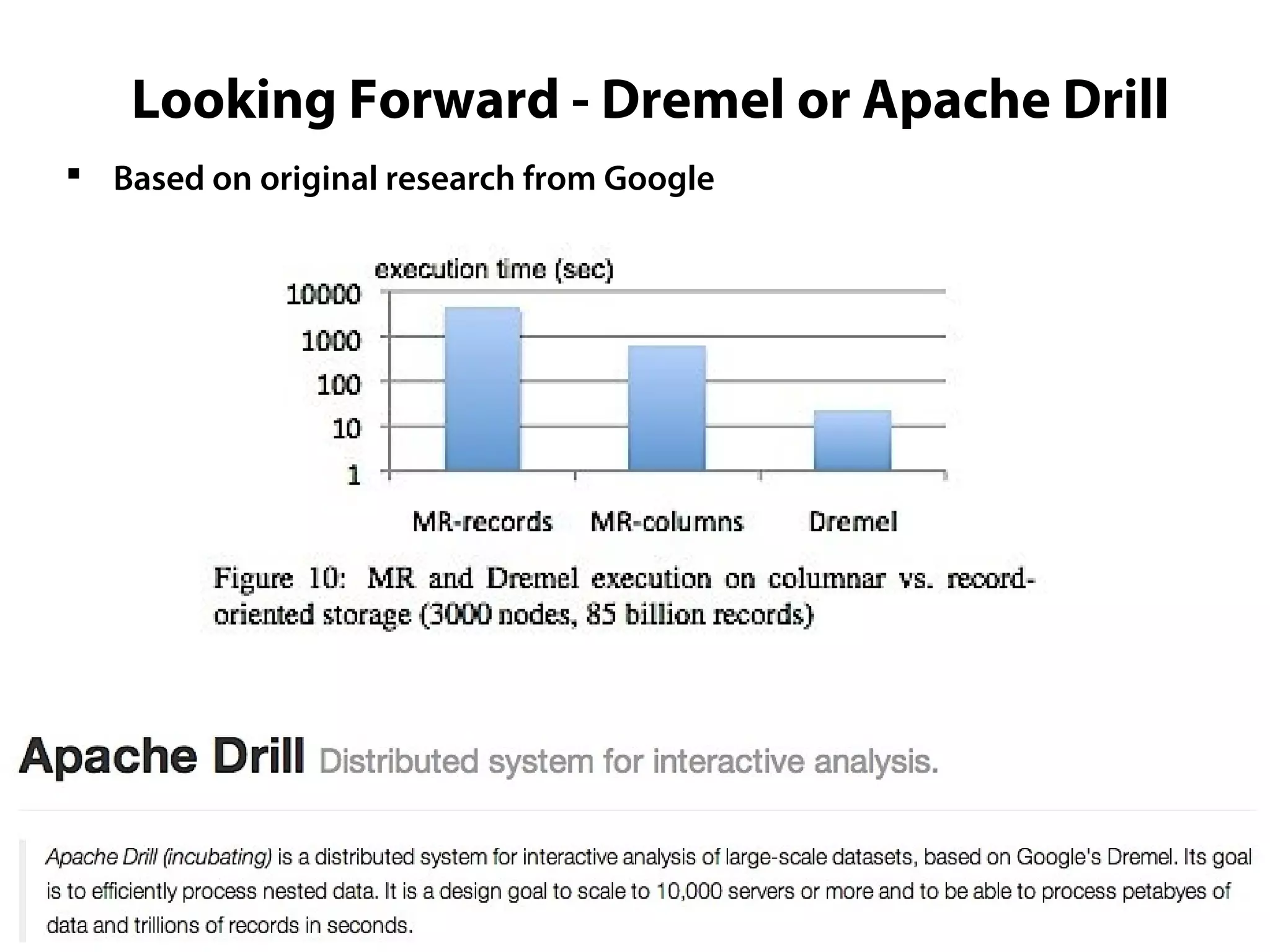Looking Forward - Dremel or Apache Drill
 Based on original research from Google
 