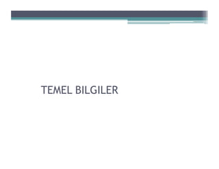 TEMEL BILGILER
 