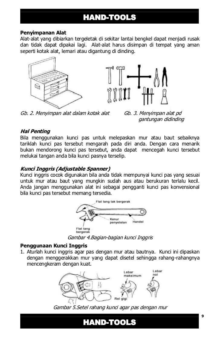 Hand tools dan Kelengkapannya