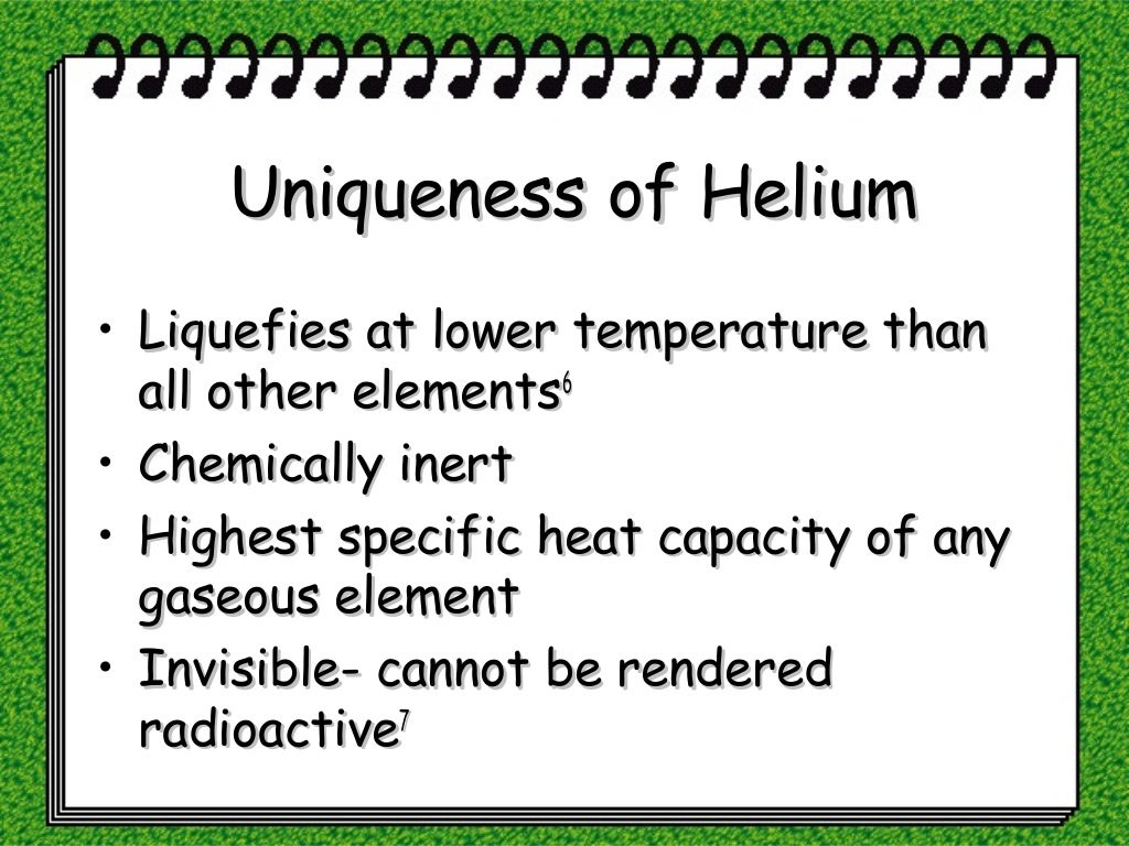 PROPERTIES AND USES OF HELIUM.
