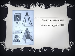Diseño de una cámara  oscura del siglo XVIII. 