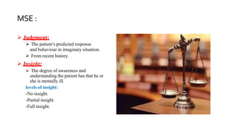 Mse Insight Scale 2- HISTORY TAKING AND MENTAL STATE EXAMINATION.pptx