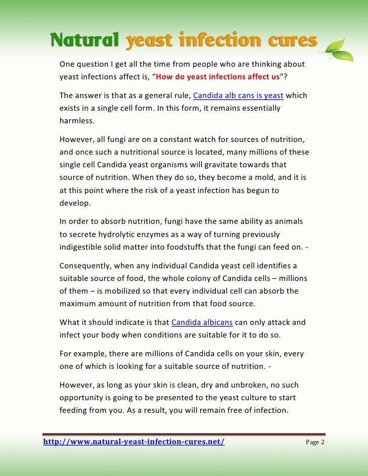 How Do Yeast Infection Affect Us