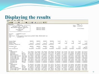 Displaying the results
12
 
