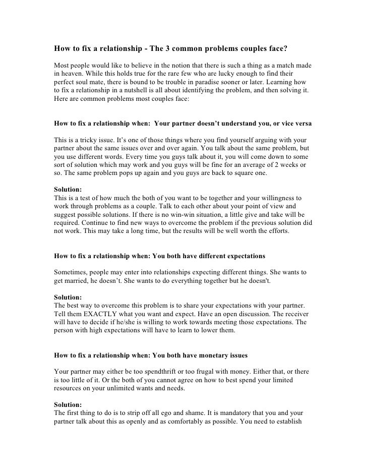 How To Fix A Relationship The 3 Common Problems Couples Face how-to-fix-a-relationship-the-3-common-problems-couples-face