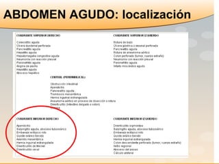 ABDOMEN AGUDO: localización 