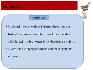 Hydrogel : définition et explications