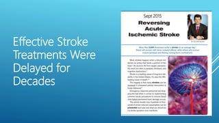 Sept 2015
Effective Stroke
Treatments Were
Delayed for
Decades
 