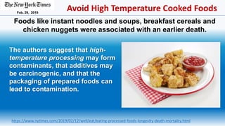 LowerDiseaseRiskWithUnprocessed
Or Minimally Processed Foods
May 29, 2019
Researchersfound a
significantassociation
betwee...