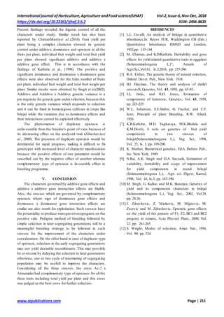 Gene Action for Yield and its Attributes by Generation Mean Analysis in ...