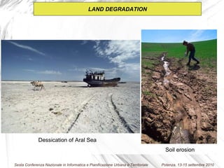 Dessication of Aral Sea Soil erosion LAND DEGRADATION 