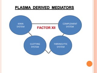CLOTTING
SYSTEM
KININ
SYSTEM
COMPLEMENT
SYSTEM
FIBRINOLYTIC
SYSTEM
 
