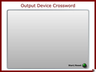 Output Device Crossword
 