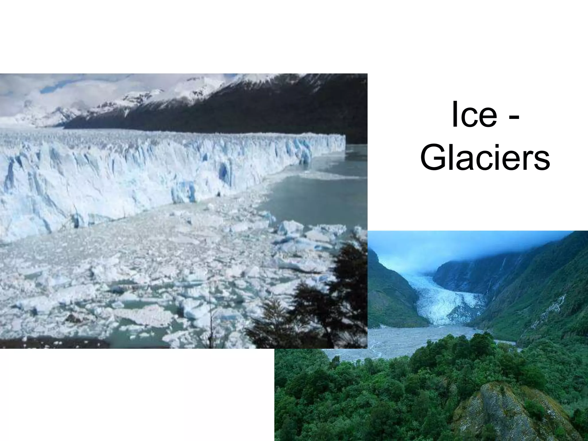 Ice -
Glaciers
 