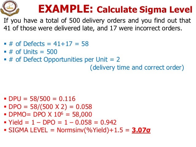 how to calculate dpmo with example The overview of six sigma quality (dpmo) youtube.