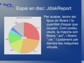 Ferramentes gráfiques: informació del maquinari A OpenSUSE tenim una eina gràfica que ve per defecte I que podem trobar a l'eina d'administració YAST. A la part de “maquinari”, anem a “Informació del maquinari”  I veurem tota la informació relativa a la part física de la nostra màquina 