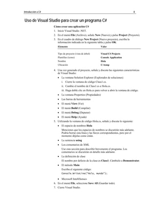 2. Introduccion A C#