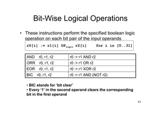 Rbit In Assembly Example 2 introduction to arm architecture | PDF