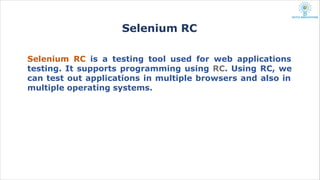 Comprehensive Overview of Selenium: Tools, Architecture, and Testing ...