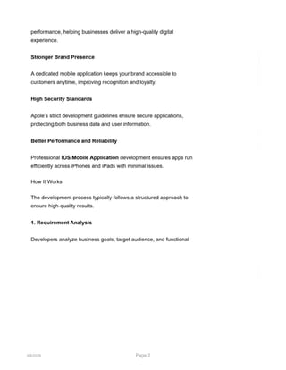 IOS Mobile Application Development by Exiga Software | PPTX