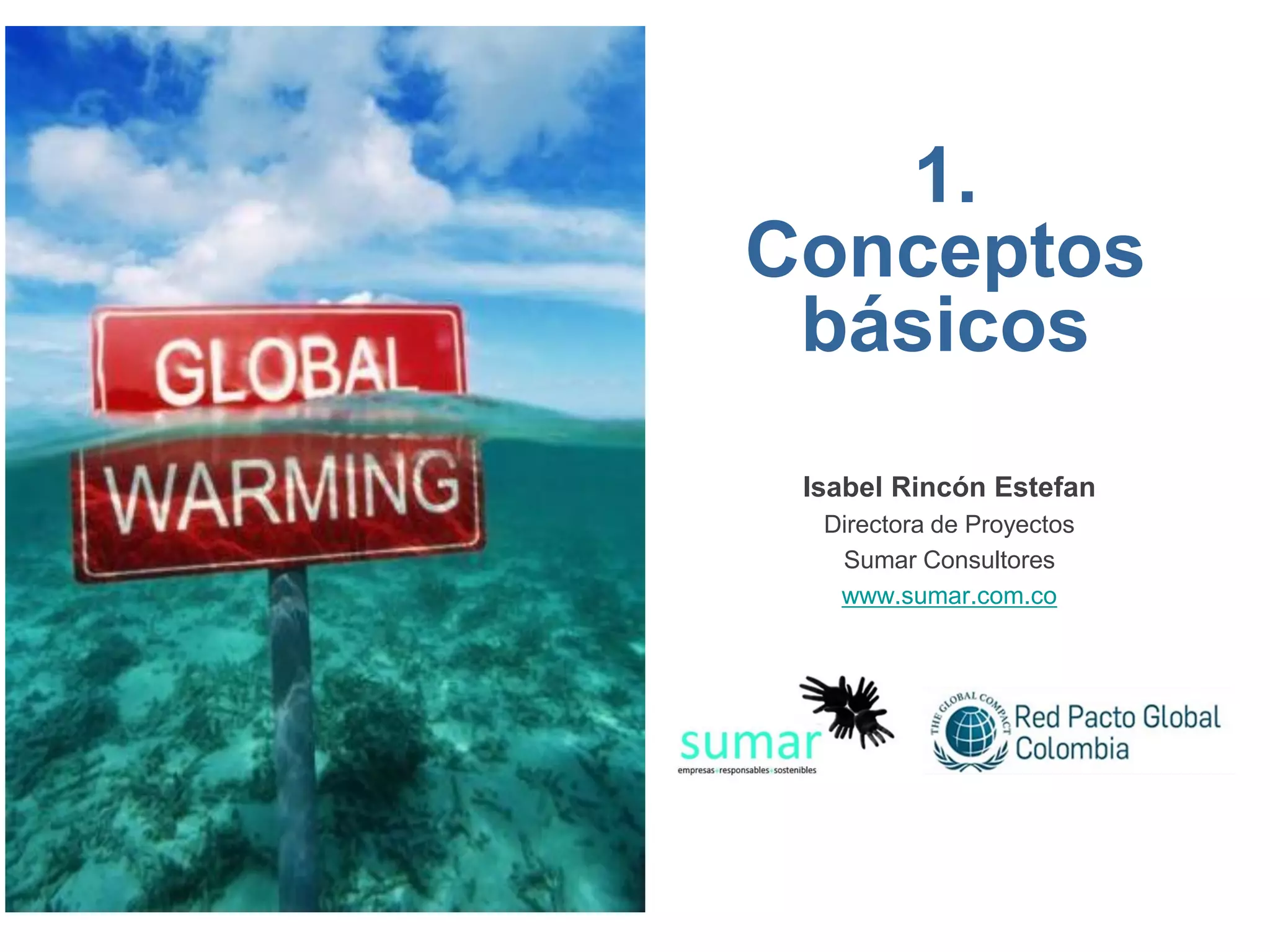 1.
Conceptos
 básicos
 Isabel Rincón Estefan
  Directora de Proyectos
   Sumar Consultores
   www.sumar.com.co
 