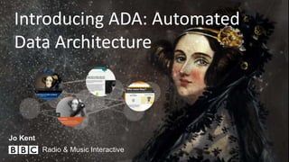 Introducing ADA: Automated
Data Architecture
Radio & Music Interactive
Jo Kent
 