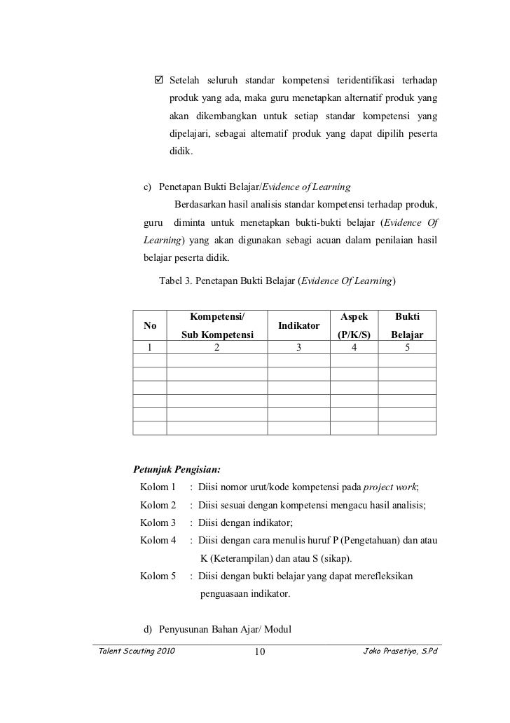 Implementasi Project Work Dalam Pembelajaran Praktek Produktif