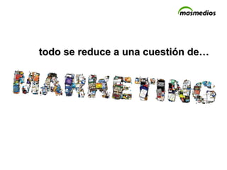 todo se reduce a una cuestión de… 