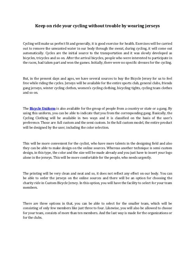 professional cycling clothing