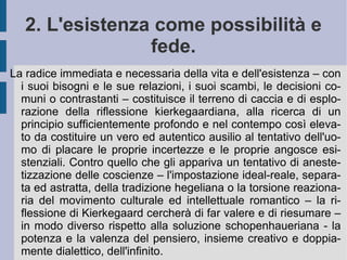 4. Gli stadi dell'esistenza. 