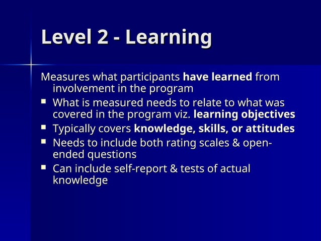 Kirkpatrick Evaluation Model Ppt Ppt