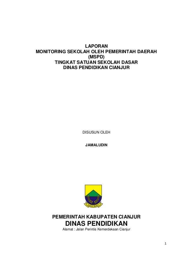 2 Lap Mspd Sd Kab Cianjur