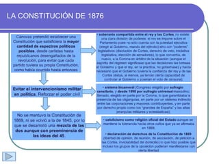 LA CONSTITUCIÓN DE 1876
 