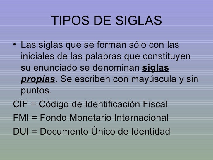 Ejemplos De Siglas Y Abreviaturas Y Su Significado Ejemplo