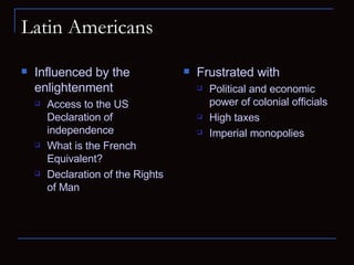 declaration of independence latin america