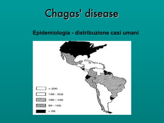 Chagas' disease Epidemiologia - distribuzione casi umani 
