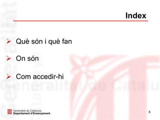 Index


Què són i què fan

On són

Com accedir-hi



                            8
 