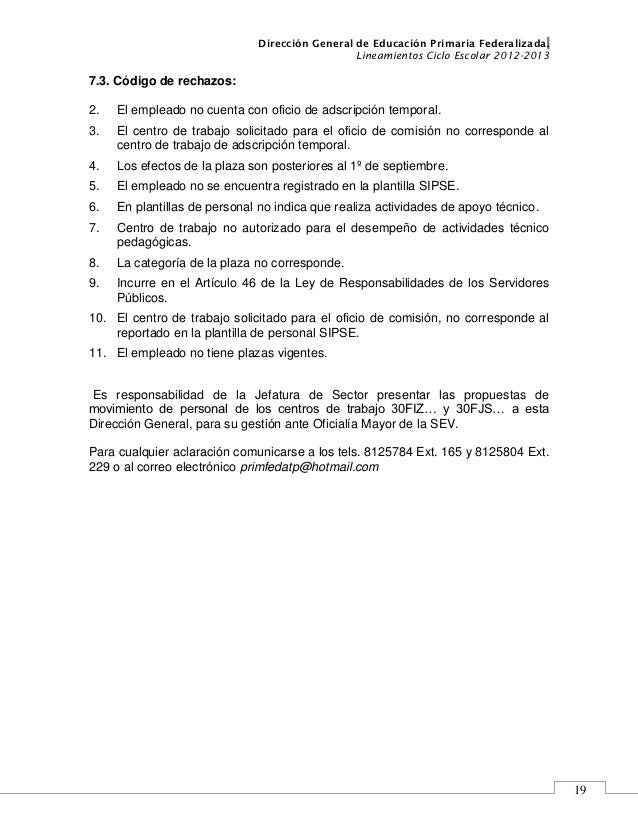 Lineamientos Ciclo Escolar 2012 2013