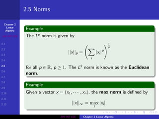 Ch.2 Linear Algebra | PDF