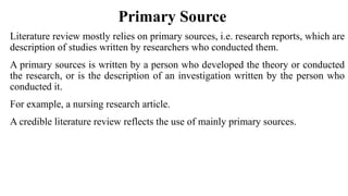 OBJECTIVES OF LITERATURE REVIEW | INTRODUCTION OF LITERATURE REVEIEW | PPTX