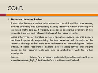Narrative Review Include Nursing LITERATURE REVIEW RESEARCH Mod 2.pptx