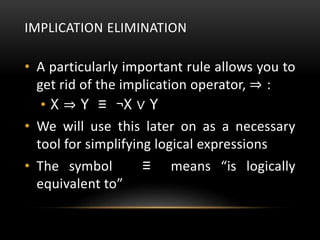 Logic in Predicate and Propositional Logic | PPTX