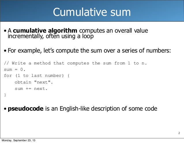 2 m1.w6.d2 - cumulative algorithms