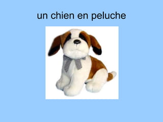 un chien en peluche
 
