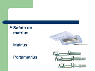 Safata de
matrius
- Matrius
- Portamatrius
 