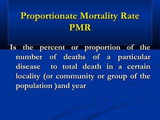 Pmr Formula 2 measurements in epidemiology(1) | PPT