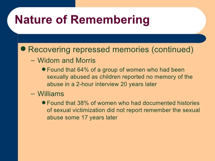 the validity of recovered memories What does recovered memory by 1995 a number of state courts had issued decisions that attacked the validity of recovered memories and held that these memories. the validity of recovered memories What does recovered memory by 1995 a number of state courts had issued decisions that attacked the validity of recovered memories and held that these memories.