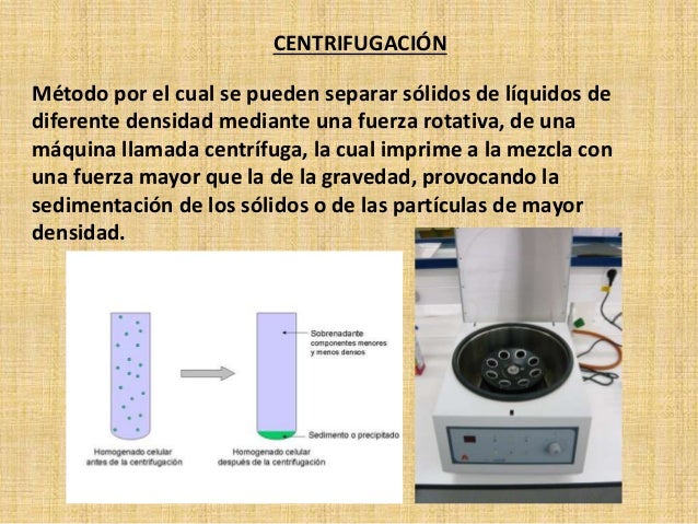 Métodos de separación de fases