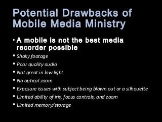 Mobile Media Ministry Training 2- Mobile Ministry Overview