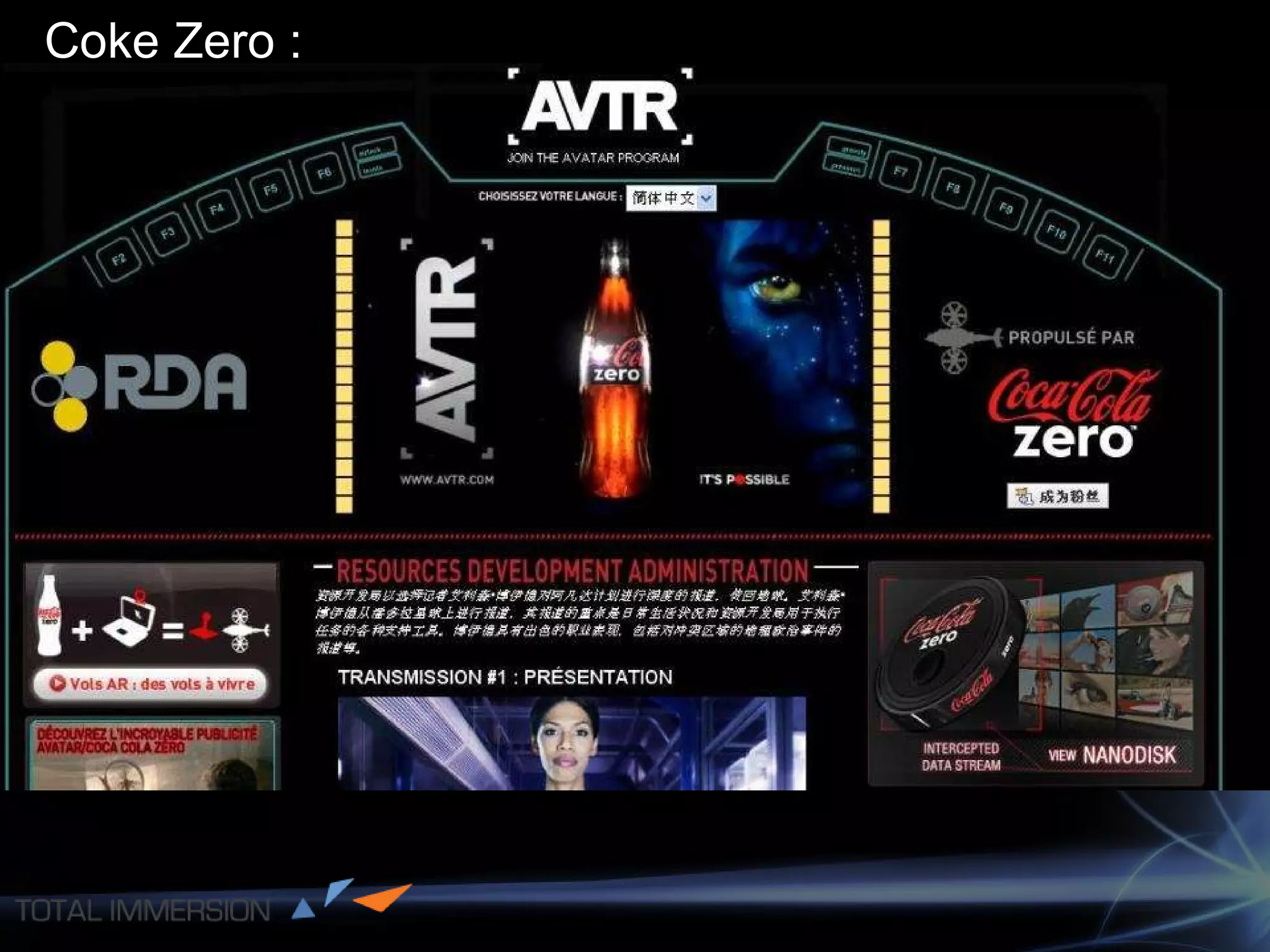 1 License, 1 technology and thousand of articles and million of users on the web Coke Zero :  
